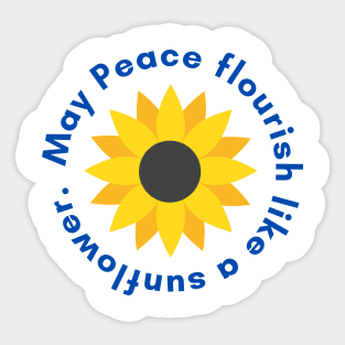 Ukraine Support No War Promote Peace sunflower Sticker